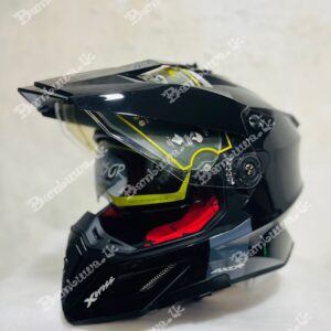 Axor X Cross Black Shine Dual Sport Helmet ( Dual Visor )
