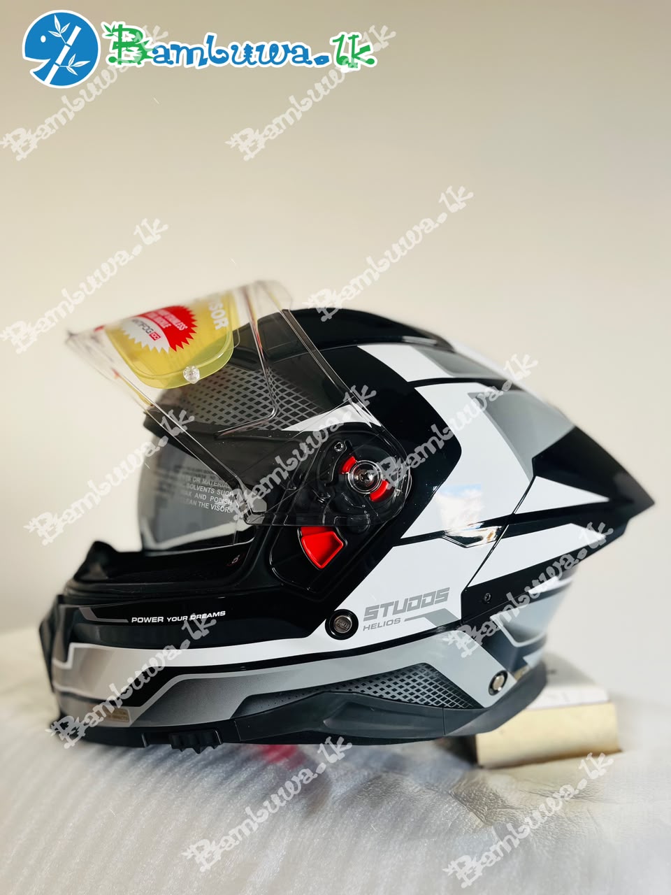 Studds Helios White Grey Dual D1