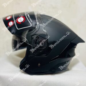 Rush Matt Black Dual Visor Open Face
